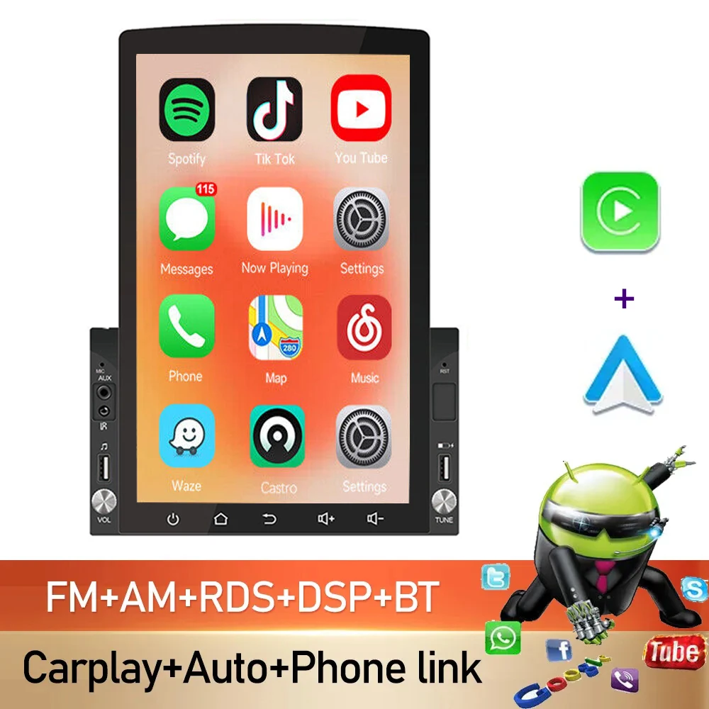10.1Inch Android 14 wireless Carplay Auto DSP Car Radio Multimedia Video Player GPS Navigaion for Kia Nissan Toyota Fiat