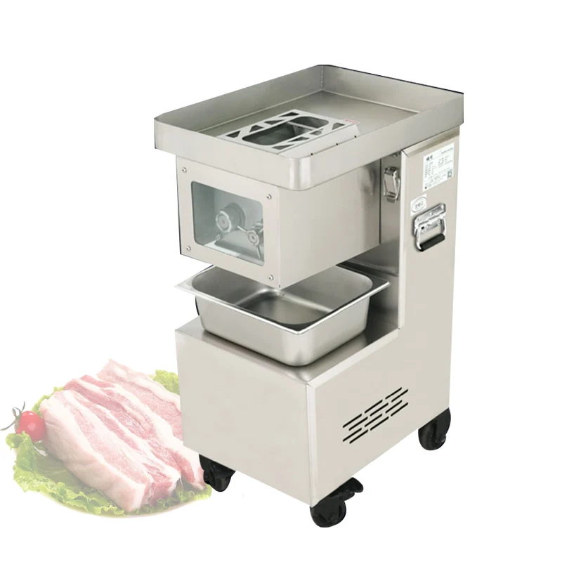 Automatic Fresh Meat Cutting Machine Stainless Steel Electric Meat Slicer For Kitchen Restaurant