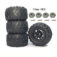 Rubber Sand Snow Tires for RC Car HBX 16889 Xinlehong Q901 Q902 Q903 9130 9136 9137 9138 Hosim 1/16 Truggy Truck Off Road Wheel