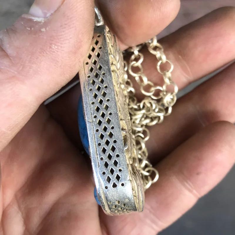 عناصر متنوعة عتيقة قابلة للجمع تقليد سلالة تشينغ تشيان لونغ سنة التنين المزدوج اللعب مع قلادة اللؤلؤ الخاصة Pr #4