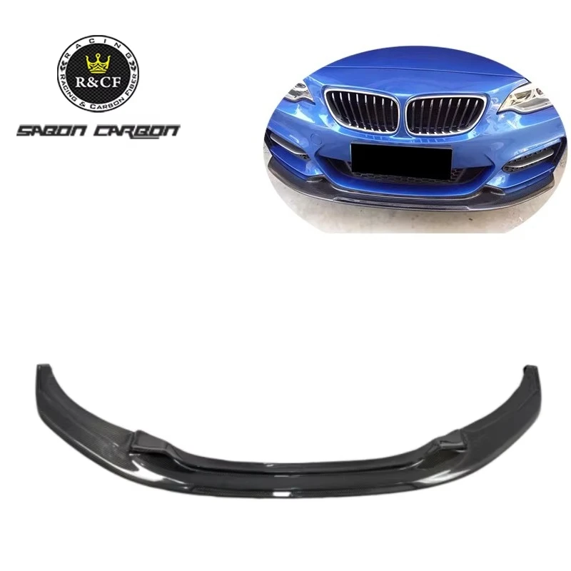

F22 F23 M225i M235i M-Sport Real Carbon Exot Style Front Bumper Lip Splitter for F22 F23 2014-2019