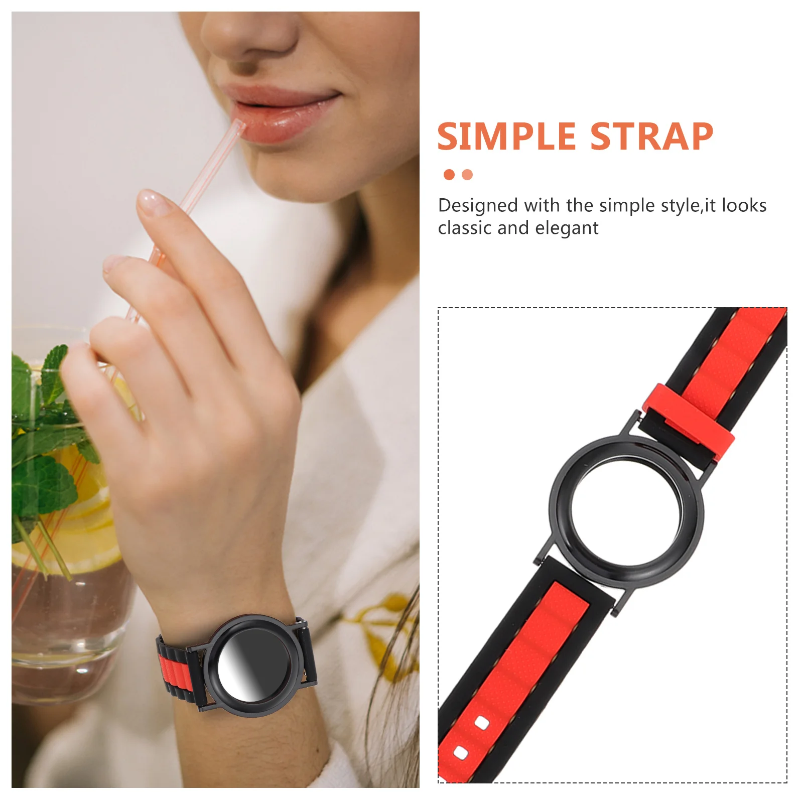 

Silicone Band Watch Strap Sweat proof Scratch resistant Securely Locks Easily Worn