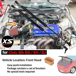 Amortecedor do capô dianteiro para Honda Civic, modificar suportes de gás, suportes de choque, Prop Rod, barra de pilares de braços, Mk5, EG, EK, EJ, 1991-1995