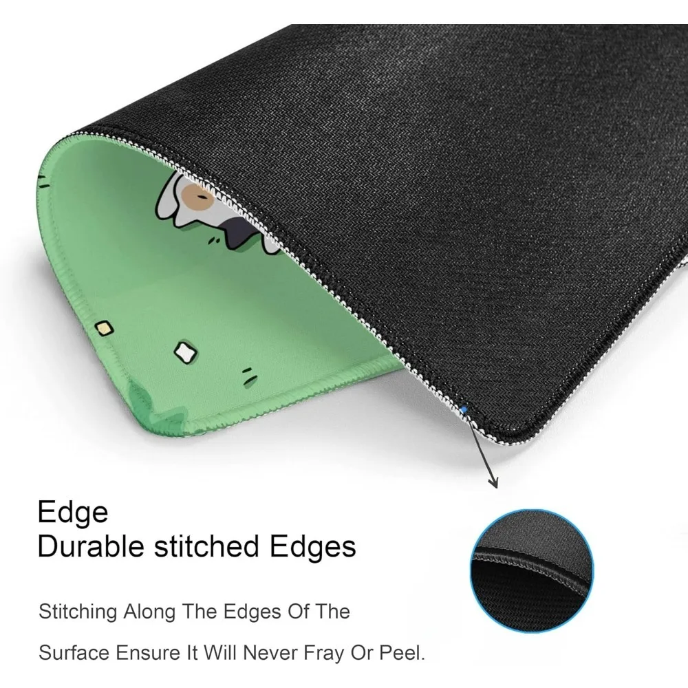 Alas Mouse Persegi Kucing Lucu Alas Mouse Kucing Hitam dan Putih untuk Aksesori Meja Mouse Nirkabel 10 "X 8" Alas Mouse Perjalanan dengan Non-Sli