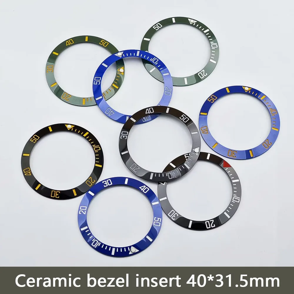 Sloping 40mm*31.5mm Ceramic Bezel and Diving watch Insert Watch Replace Watch Face Watch Bezel Inserts