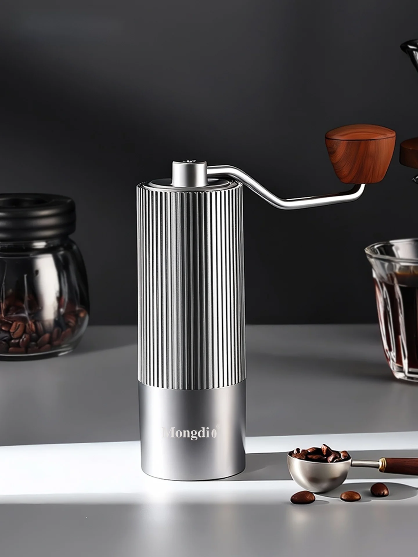 mongdio-ポータブル手回しコーヒー豆インダー-手動ステンレススチールコーヒーミル-家庭用-手注ぎコーヒー用