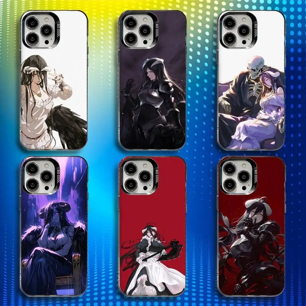 

A-Albedo O-Overlord Anime Phone Case For iPhone 16,15,14,13,12,11,Mini,Pro,SE,MAX White Matte Shockproof Cover