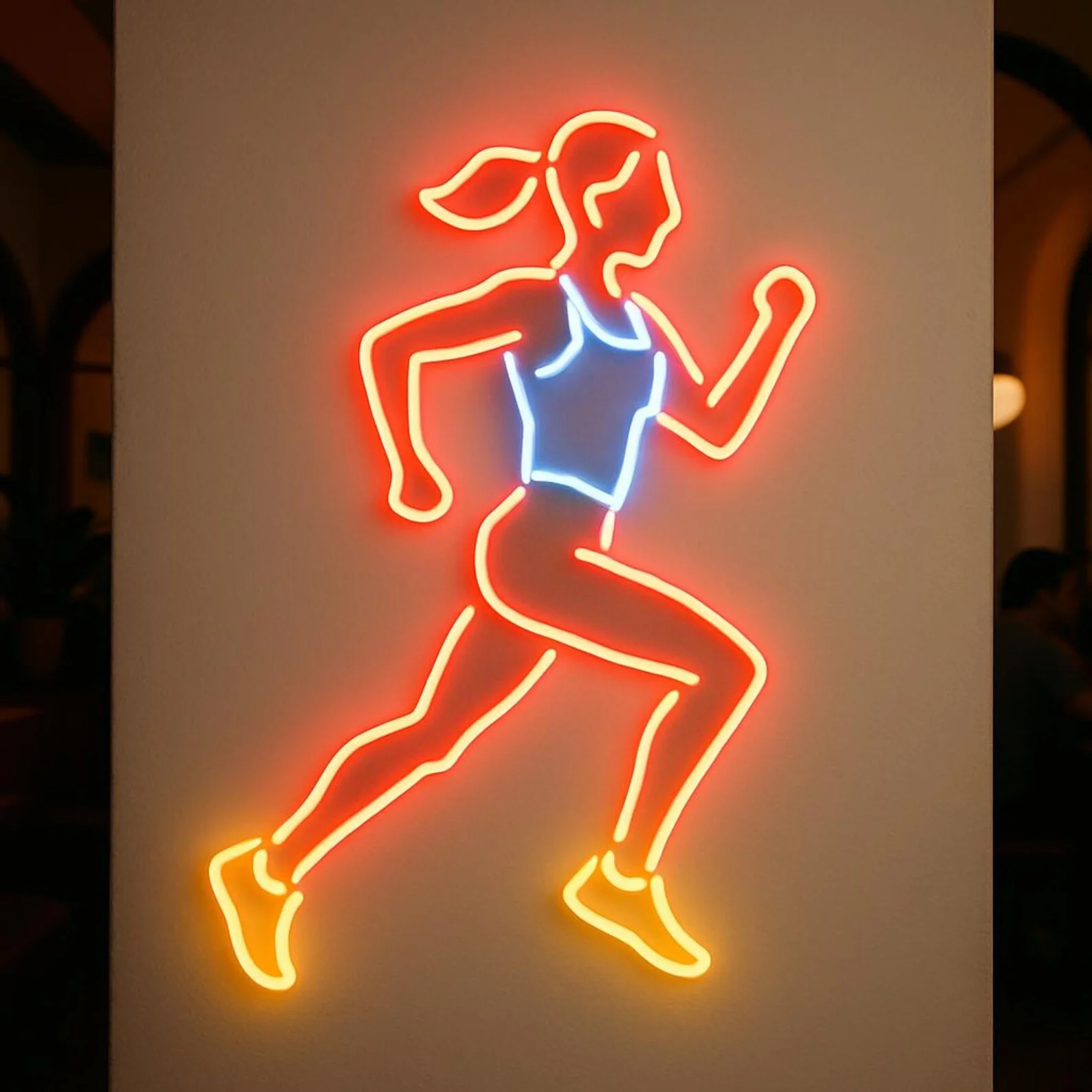 Running Neon Sign, Jogging Light, Sport Neon Decor,Fitness Centers Led Sign, Gift Idea for Athlete, Running Man Neon Decor.