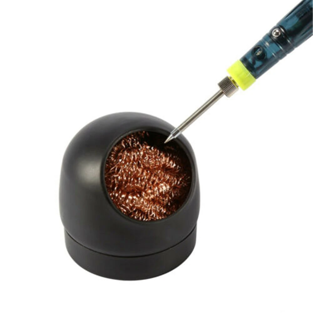 Clea Ball Desoldering Soldering Iron Mesh Filter Cleaning Nozzle Tip Copper Wire Cleaner Tools Metal Dross Box Cleaning Brush