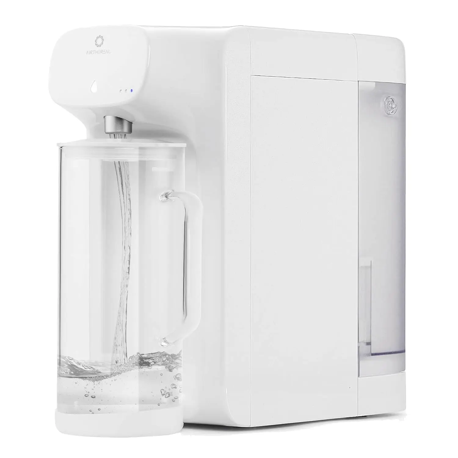 Countertop Water Filter with Premium Glass Pitcher - 5 Stage Purification for Safe Drinking, No Installation RO Filtration, Puri