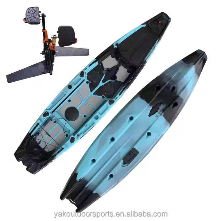 Outdoors 3.2m HDPE Single Pedal Ka with Electric Trolling Motor for Fishing and Surfing Activities view 3