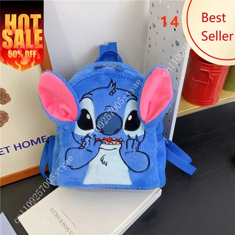 

Stitch Backpack Disney Cartoon Plush Daypack Adjustable Fashion Bags Knapsack Rucksack HandyBag Holiday Party Decorations Gifts