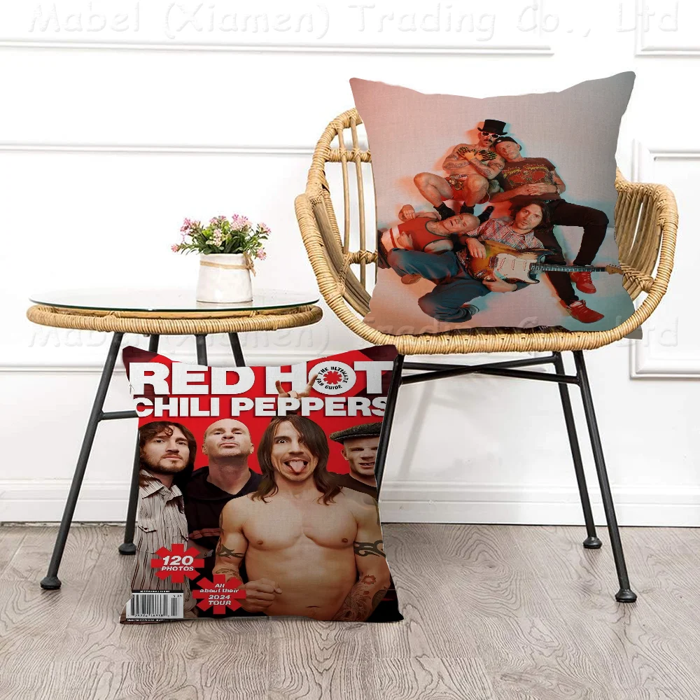 R-Red Hot-Chili Peppers Pillow Gift Home Office Decoration Bedroom Sofa Car Cushion Cover Case 45x45