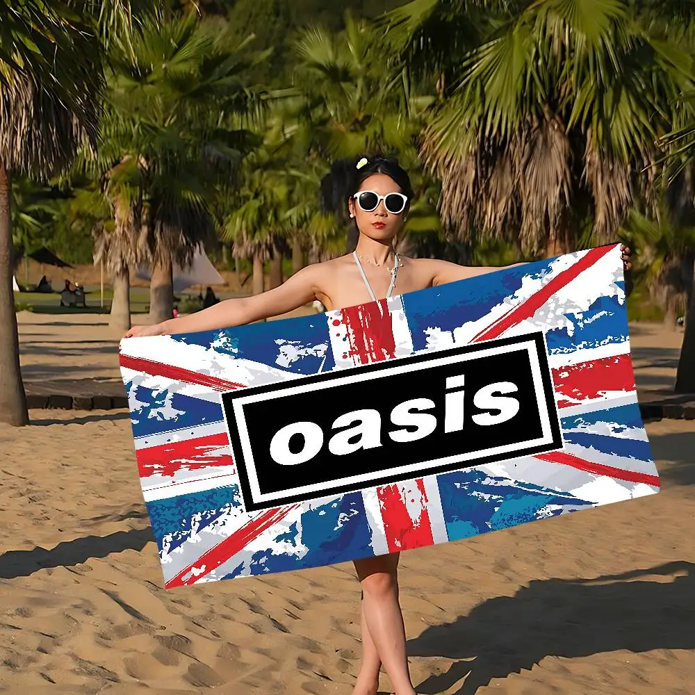 Rock Band O-Oasis Bath Towel Microfiber Soft Water Absorbing Breathable For Girl Kids Decorative Cartoon Beach Towel