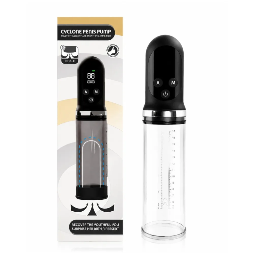 Automatic Electric Penis Pump Male Vacuum Suction Massager Delay Enlargement LED Display Masturbation Adult Sex Toys for Men