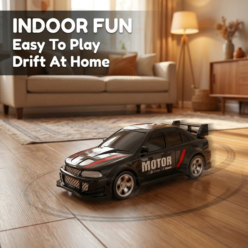 2.4GHz Remote Control Mini Drift Car 1:64 Scale RC Car For Boys Kids Indoor Outdoor Racing Toy Gift 4WD Off-Road Speed Operation