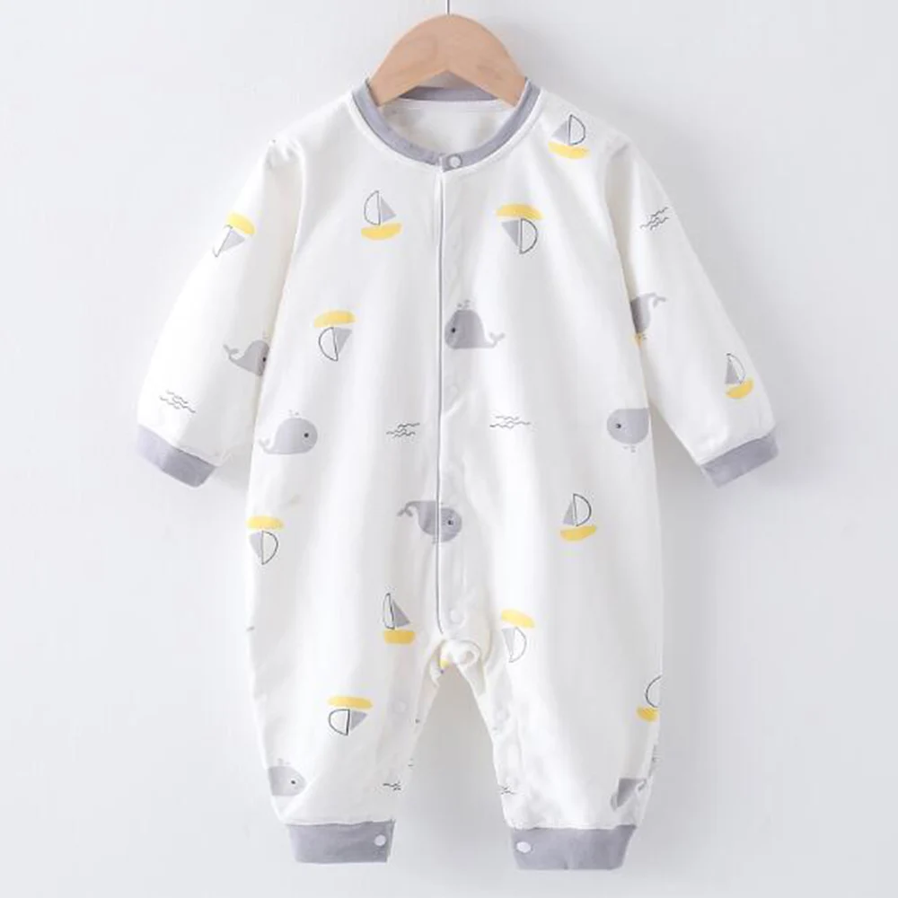 Baby Boy Long Sleeve Jumpsuit 100% Cotton Floral Animal Cut Pattern Spring Autumn Winter Newborn Clothes Baby Girl Romper