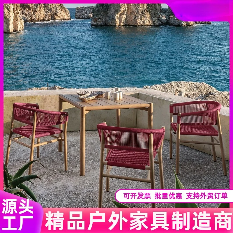 

Customizable Nordic outdoor teak tables and chairs