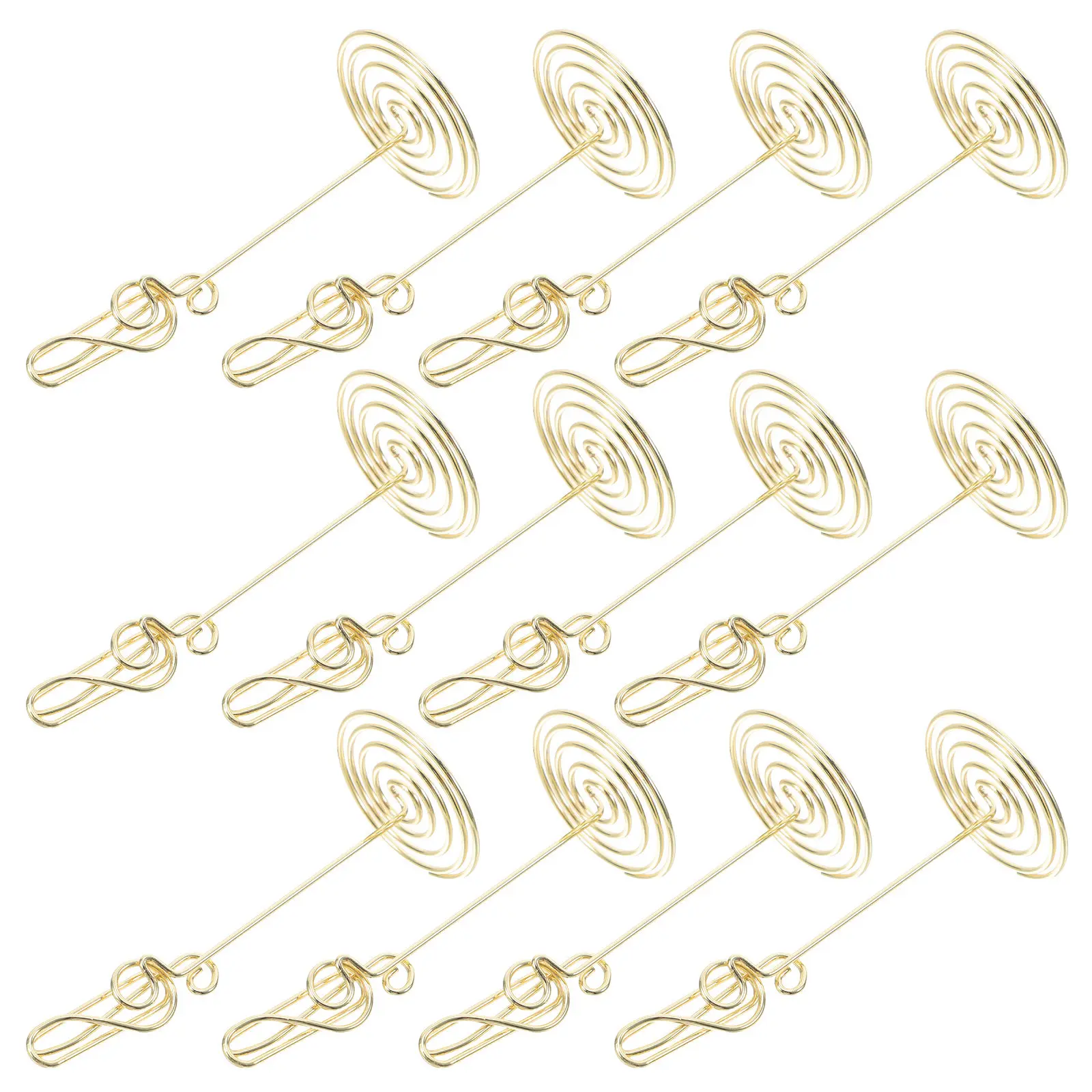 12Pcs Creative Musical Note Desktop Card Holders Table Number Stands for Wedding Party Office Home Photo Memo Clip