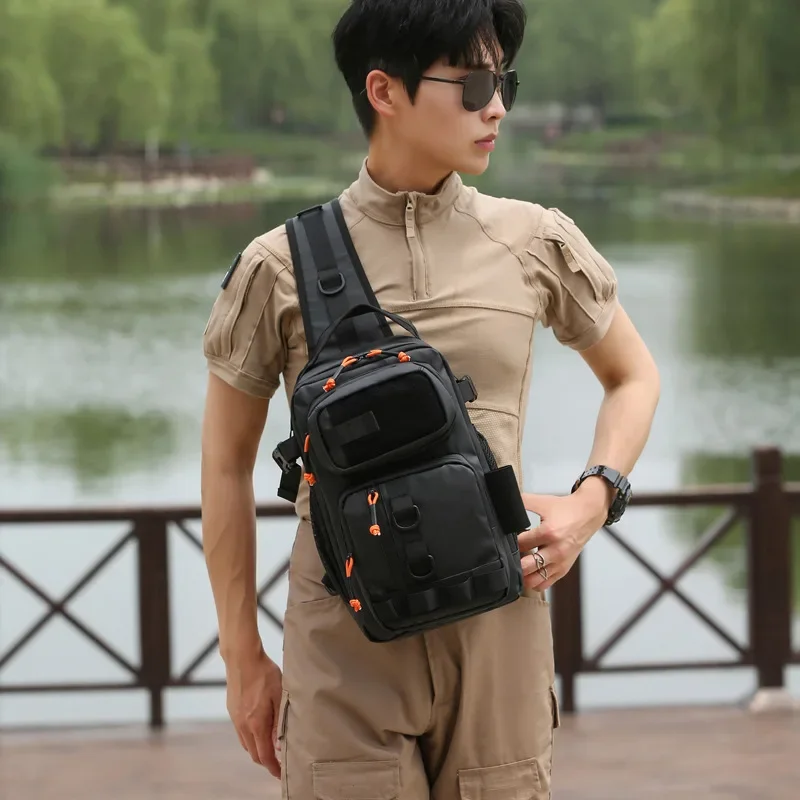 Outdoor fishing waterproof fishing gear single shoulder oblique span bag