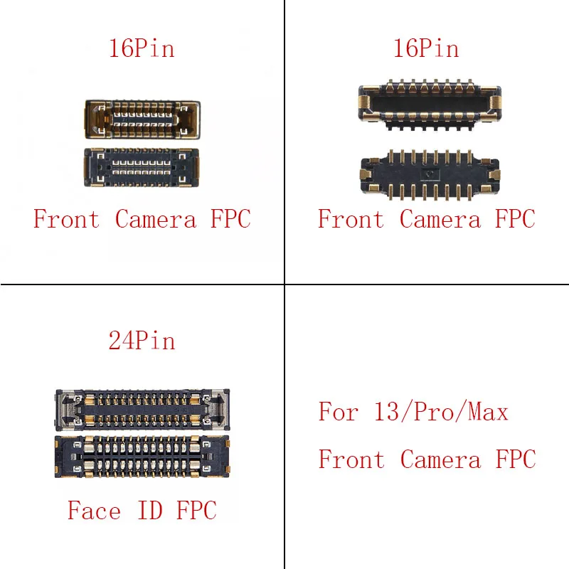 2pcs Front Camera Dot Matrix Flex Cable FPC Connector On Flex for iPhone 13 Pro Max Mini 13Pro Promax Face ID FPC On Logic Board