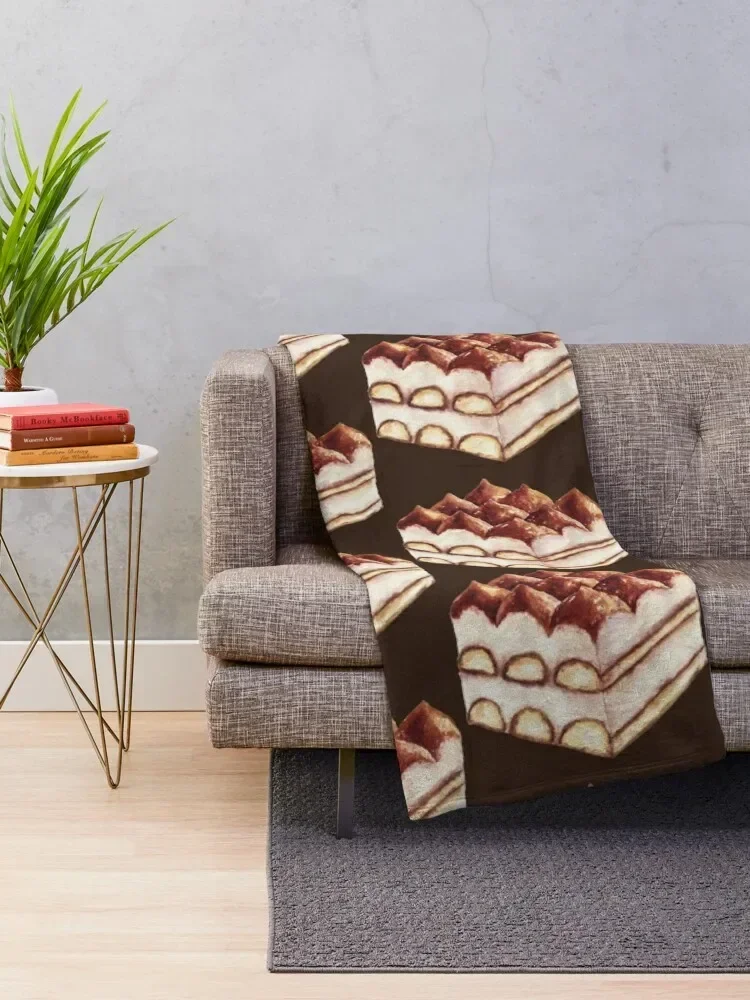 Italian Tiramisu Cake Throw Blanket Beautifuls Luxury Designer Blankets