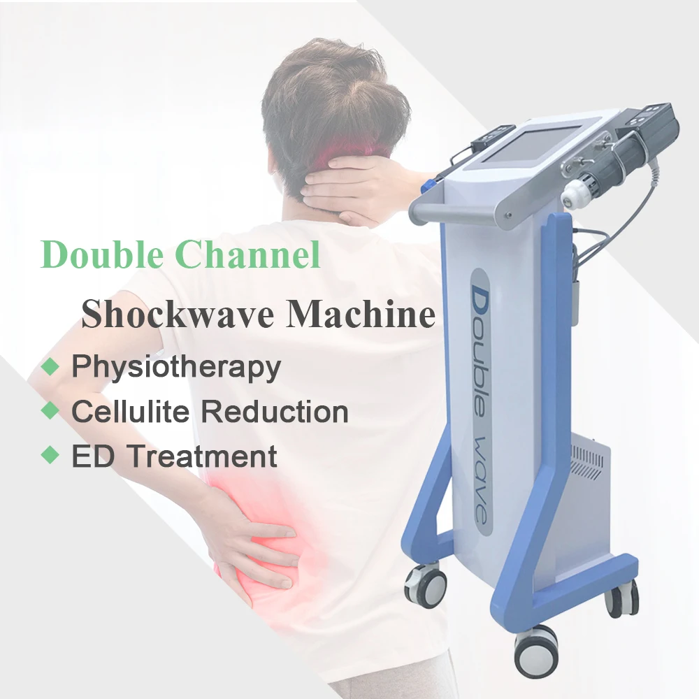 Shockwave Therapy Machine for Achilles Tendonitis Dual Channel Shock Wave Pain Relief Penis Enlargement Body Massage Device