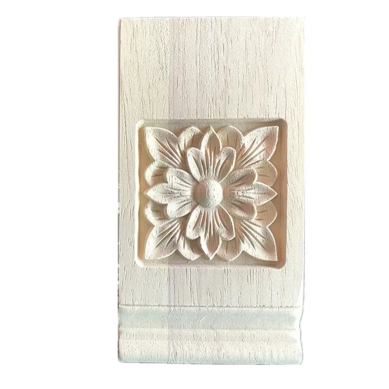 11-18cm Wood Mouldings Wooden Carving Door Onlay Wood Applique Wood Decal Antique Retro Modern Wooden Cabinet Furniture Corner