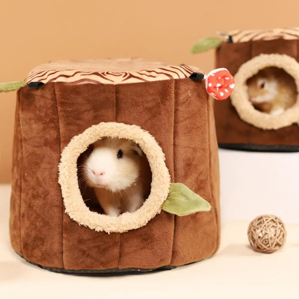 

Pet Bed for Small Cozy Pet House Cozy Hamster Nest with Detachable Mat Spacious Hideaway for Small Pets Warm for Rabbits