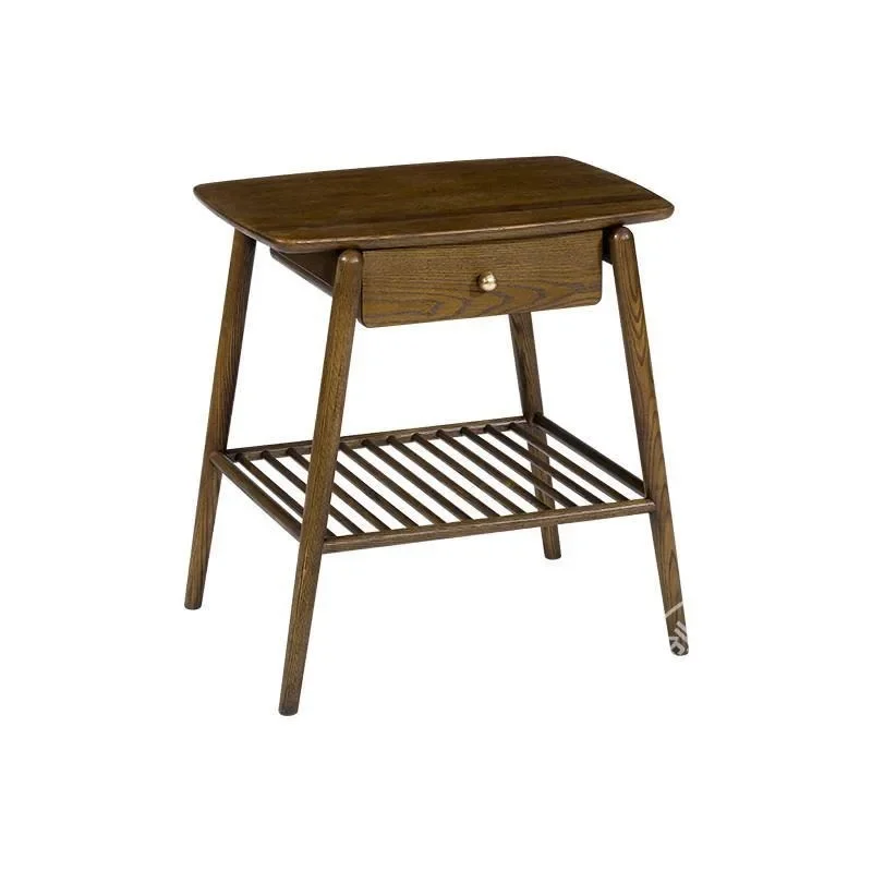 Bedside table Nordic, design solid wood bedside table, bedroom home bed and breakfast, wabi sabi medieval storage cabinet