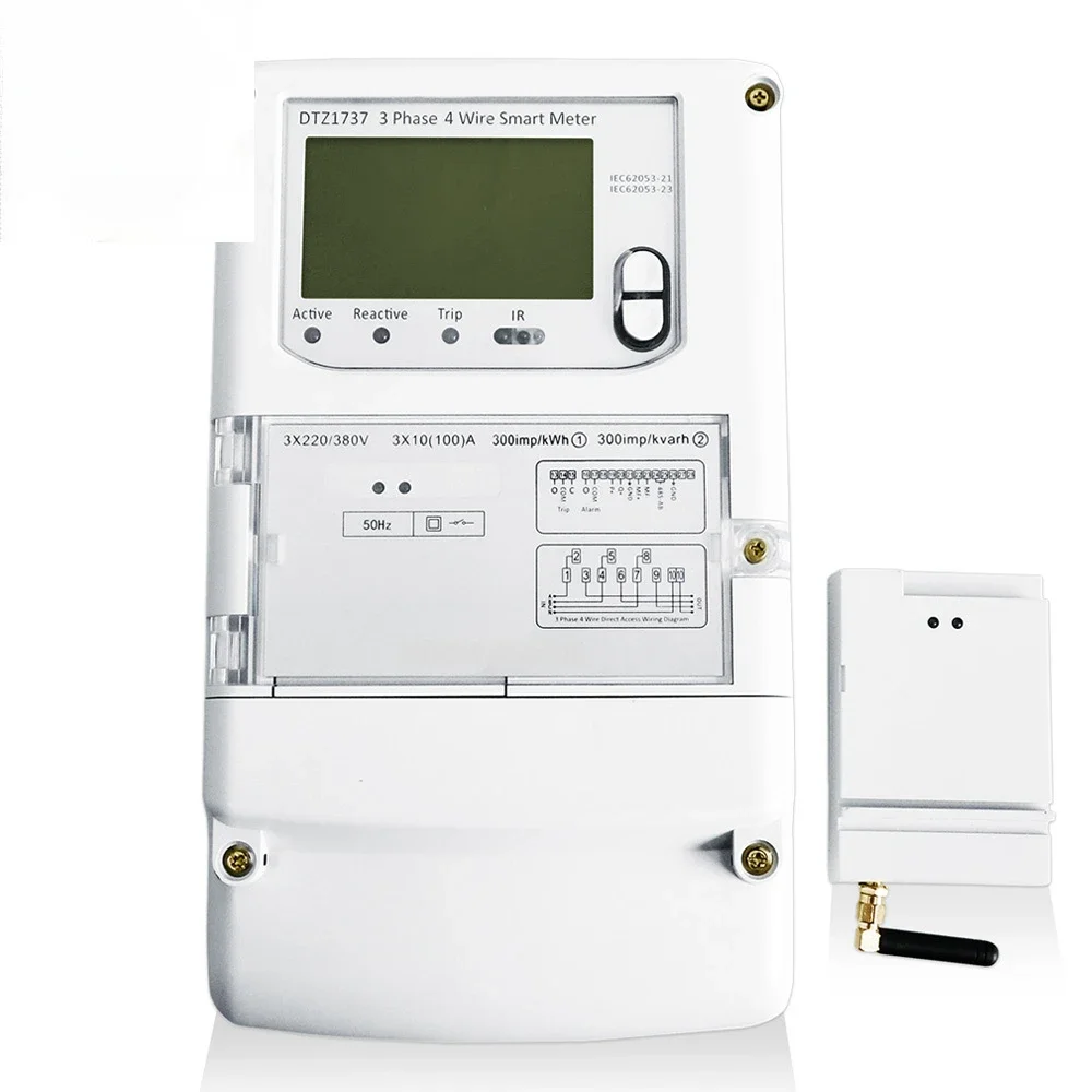 Wireless/NB-loT/4G/lora/GPRS Smart Energy Meter Electric Meter Three Phase Electricity Meter