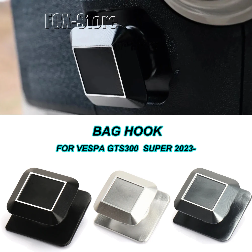 Motorcycle 3 Color Hook Anti-wear CNC Aluminum Hook Helmet Bag Universal For Vespa GTS 300 Super GTS300 gts300 SUPER 2023 2023