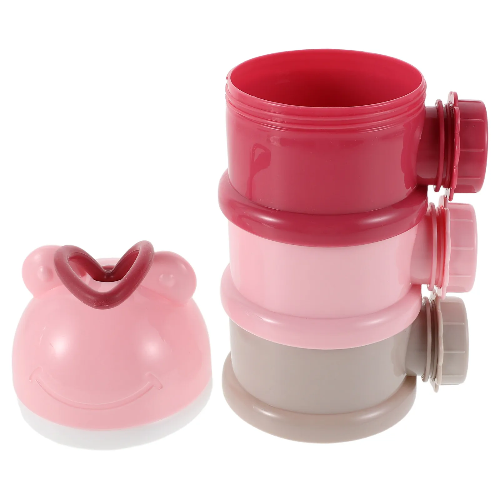 

1pcs 3 Layers Portable Milk Powder Container Colorful Formula Dispenser Airtight Seal For Travel Daily Use Baby Food Storage Box