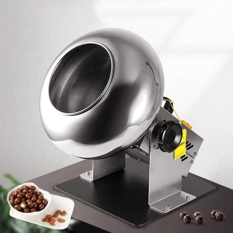 

For Candy mini food cocoa nut candy small almond sugar peanut burger film chocolate coating pan panning machine automatic coater