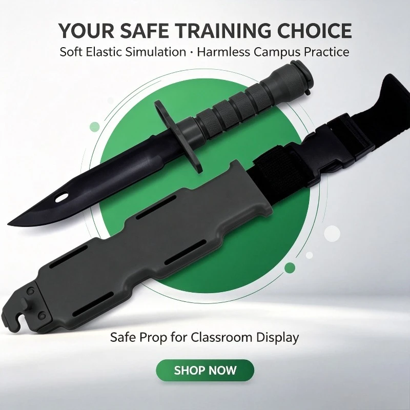Classroom-Safe Rubber Knife Simulation Model, Harmless Campus Training Prop