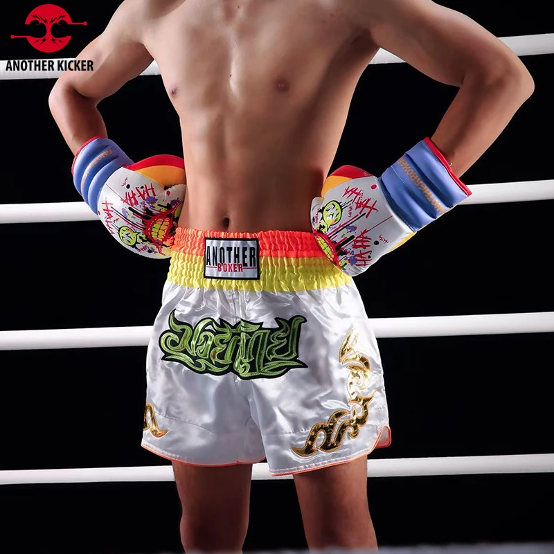 

Short Muay Thai Boxing Pants Men Women Kids Satin Sanda Martial Arts Clothing Gym Fitness Fight Kickboxing Training MMA Trunks