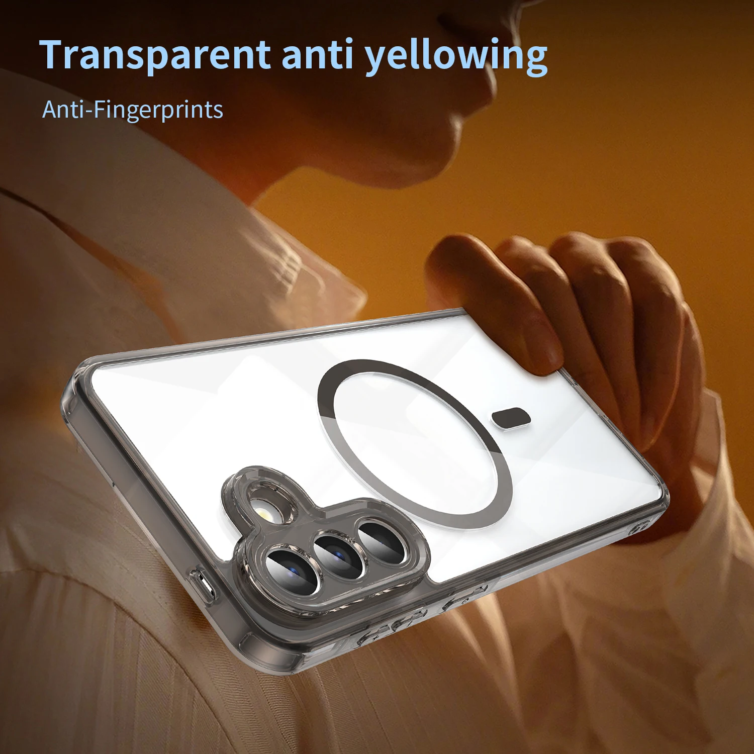 Flexible Magnetic Wireless Charging Transparent Case For Samsung Galaxy A57 A37 A27 A17 5G Cover Shell Fundas Coque view 6