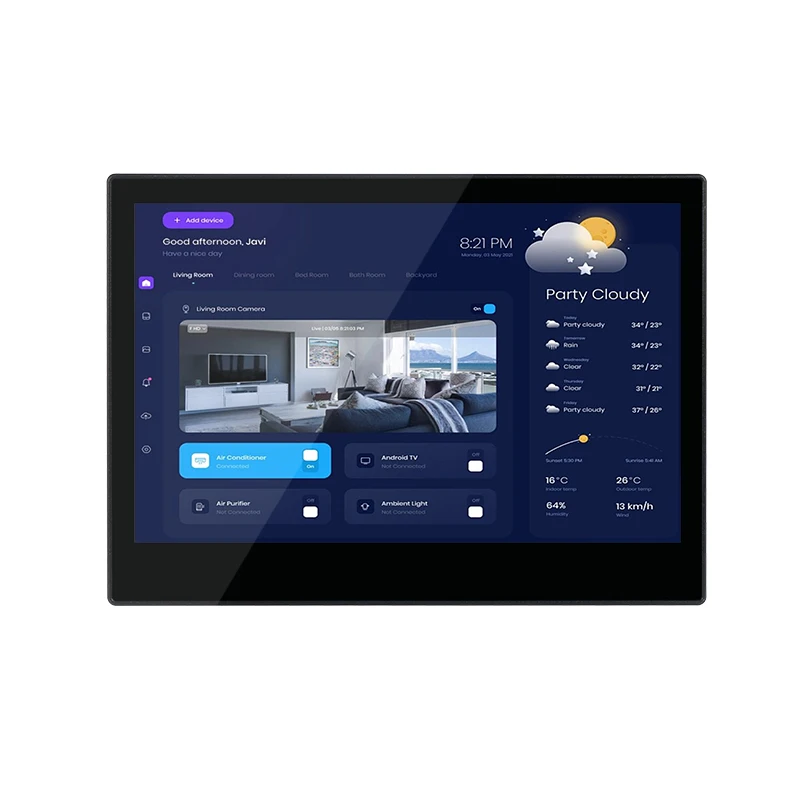 YC-SM10P 10.1 Inch Smart HOME Dashboard POE Tablet Android 11 RK3566 Control Panel 2+32GB for Home Automation