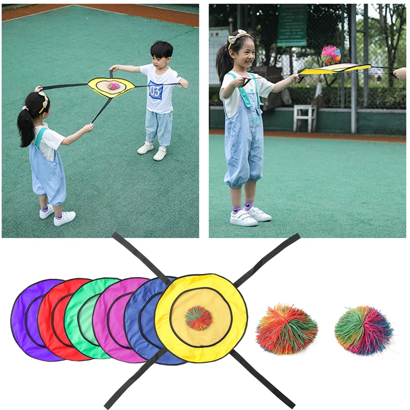 Outdoor Games Two-Player Interactive Throw and Catch Bounce Ball Children Kindergarten Sensory Integration Training Sports Toys