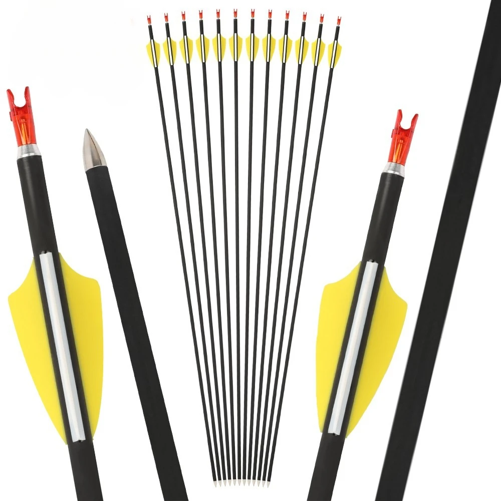 

30 "углеродная стрела для стрельбы из лука ID 4,2 мм OD6 мм SP1000 стрелы с фиксированными точками резиновые лопасти лук стрельба по мишеням лук для стрельбы из лука охота