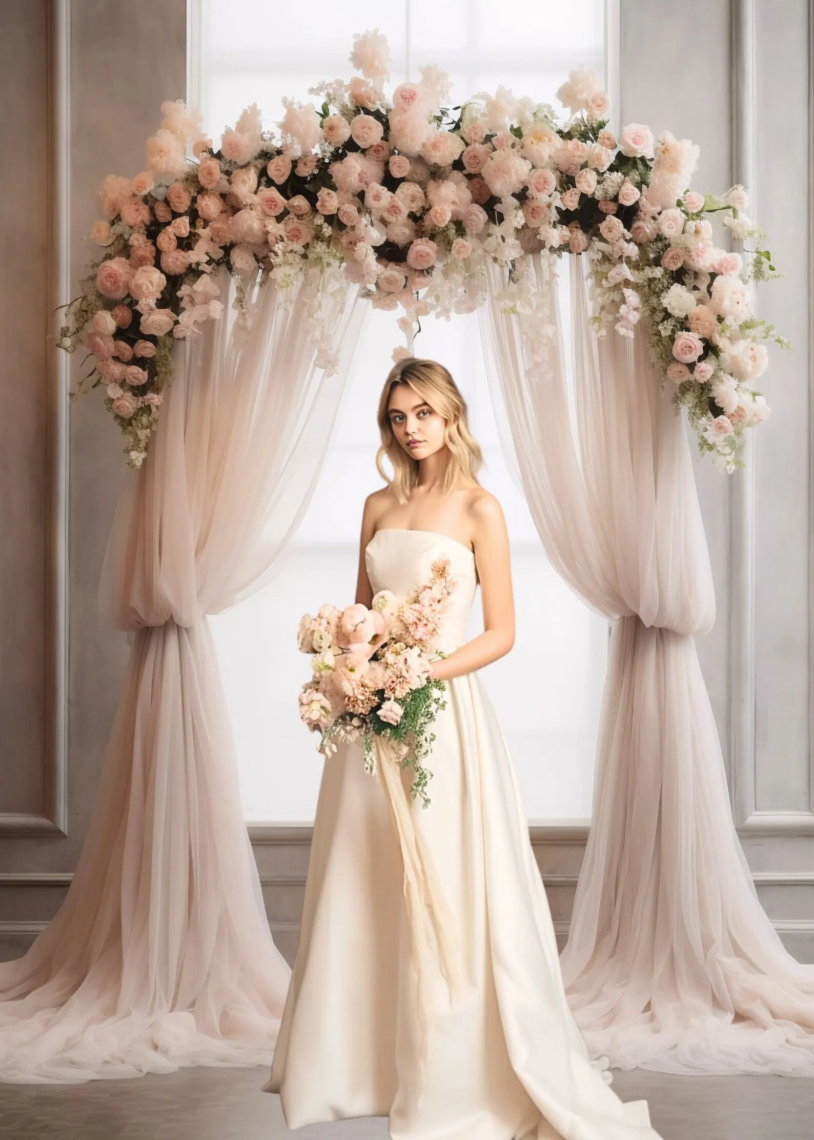 Mehofond 사진 배경 아치, 꽃 창 커튼, 성인 생일, 결혼식, 출산 초상화 장식, 사진 스튜디오 배경