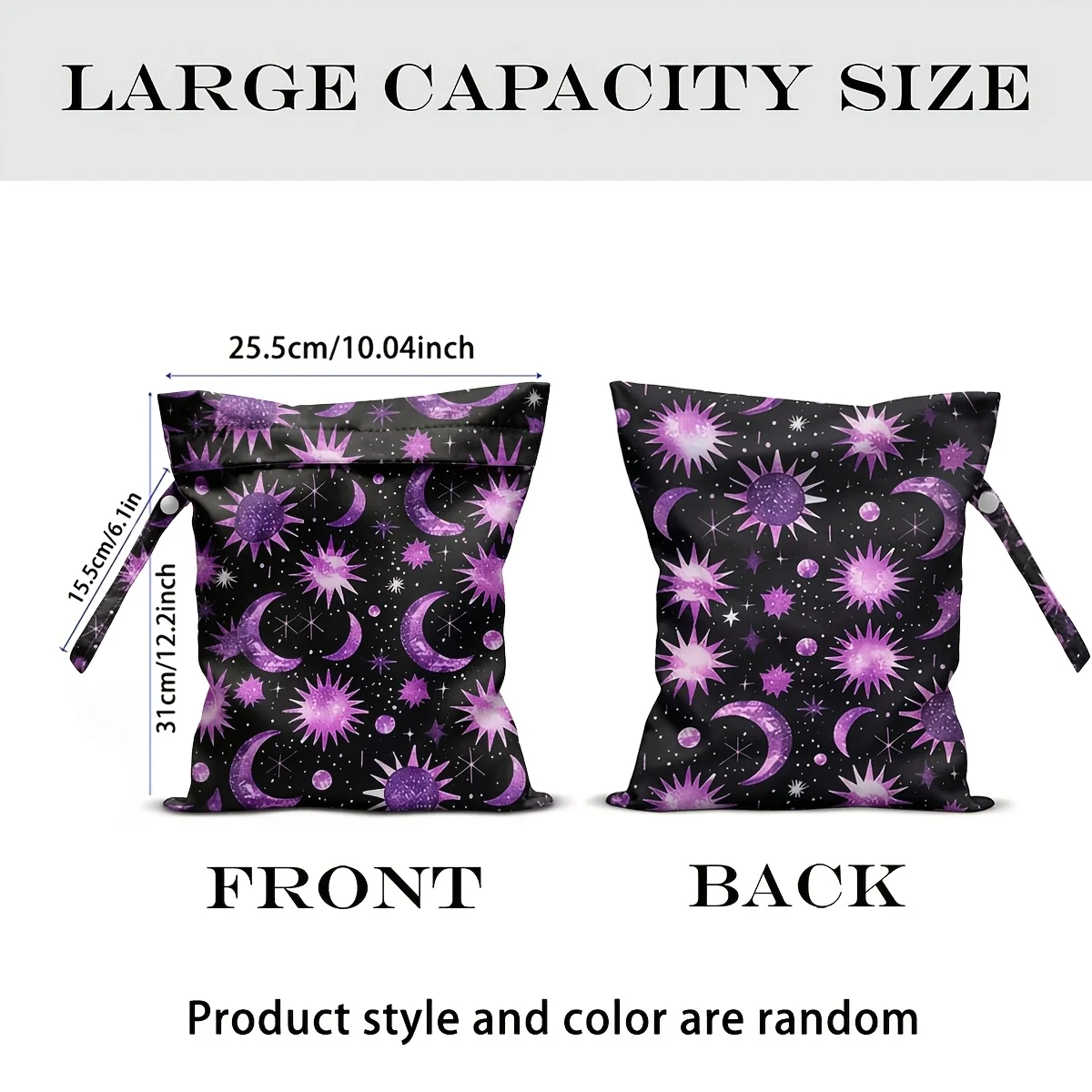 Waterproof Dry Wet Separation Bag Fashion Beach Zipper Bag for Travel Swim Pool Yoga Sportswear Cosmetics Lingerie Storage