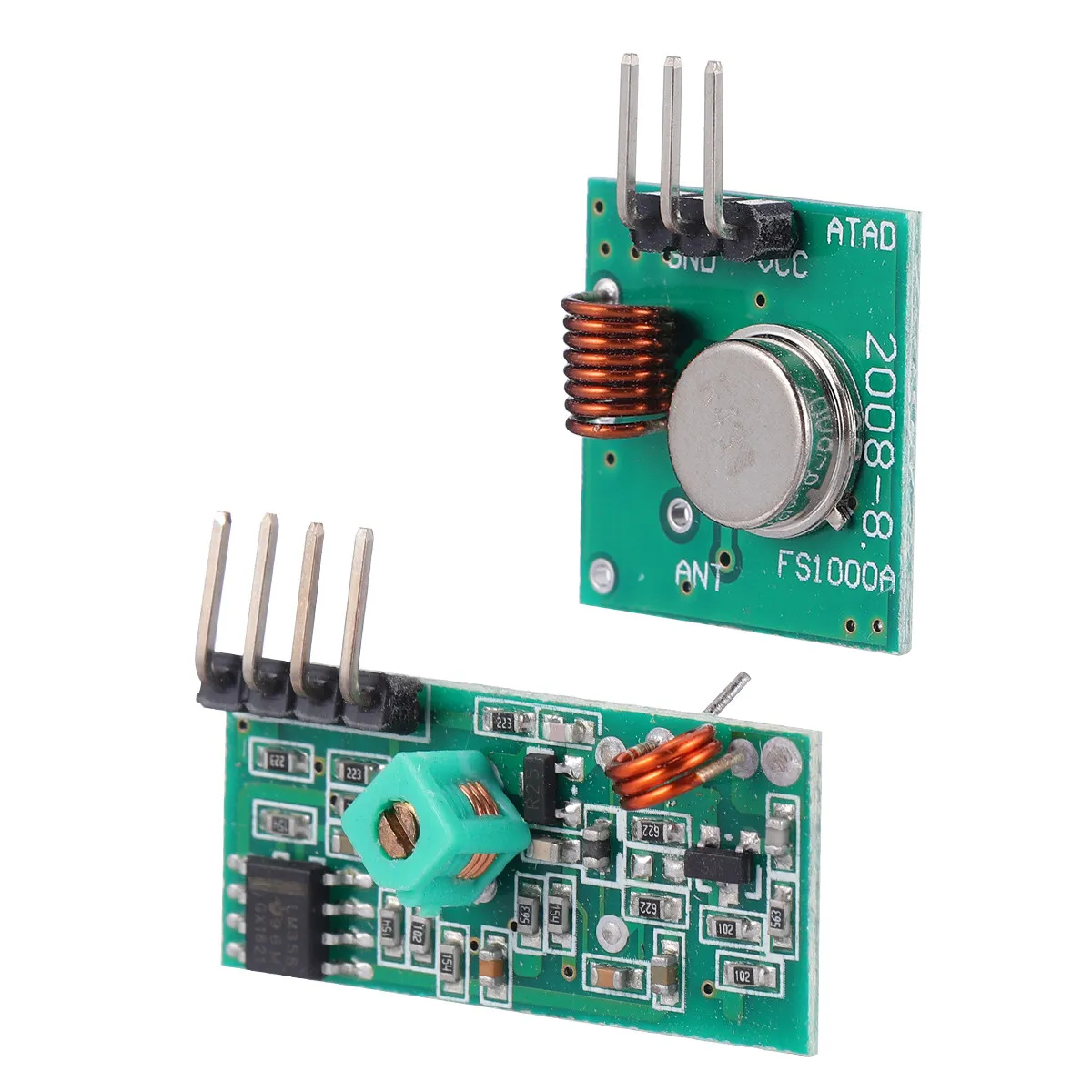 10Pcs 433Mhz Wireless Transmitter and Receiver Module Kit Easy Setup Long Range Communication for Security