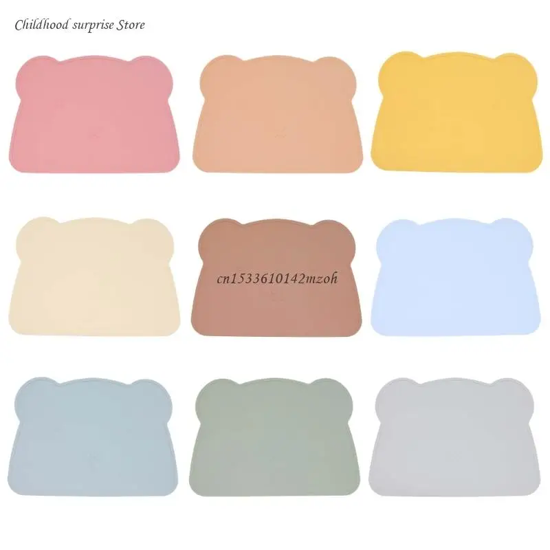 Kids Placemats Silicone Baby Placemats for Kids Toddler Children Reusable Non-Slip Table Mat Baby Food Mats for Home Dropship