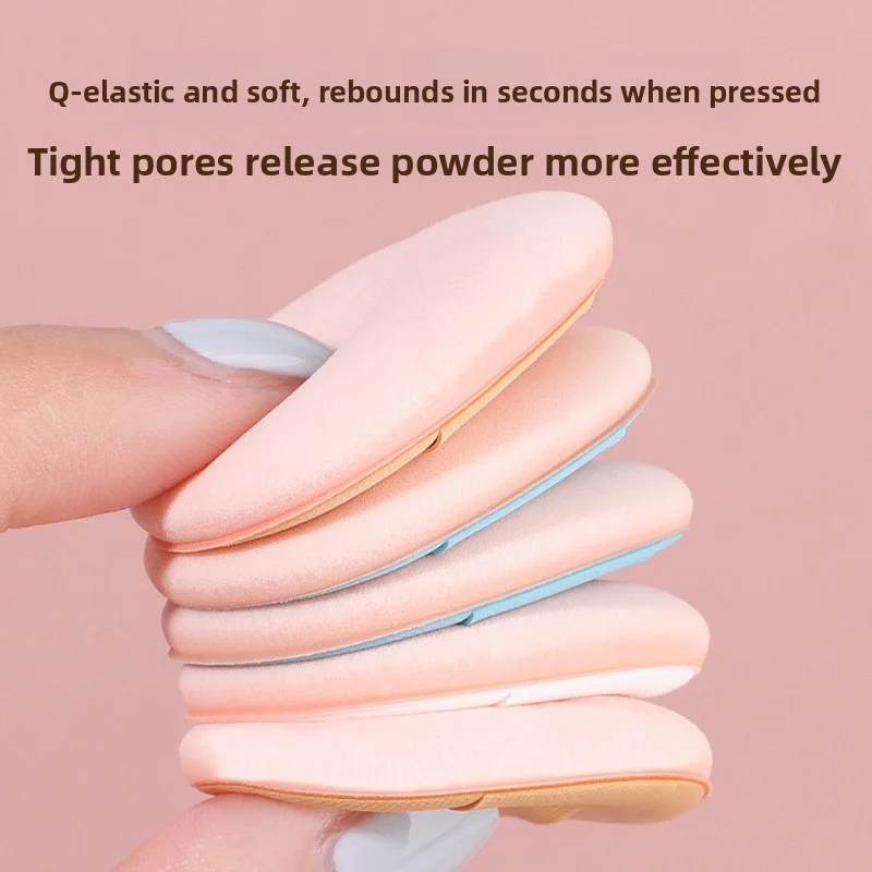 ฟองน้ำแต่งหน้าขนาดเล็ก, พัฟแต่งหน้าขนาดเล็กสำหรับรองพื้นชนิดน้ำและแป้ง, ใช้ได้ทั้งแบบแห้ง/เปียก ช่วยประหยัดรองพื้น, รูปทรงเล็บ 6/12 ชิ้น