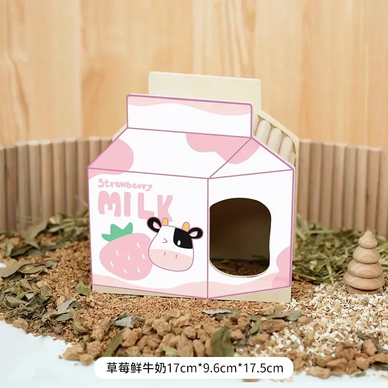 Tasty Series Wooden Hamster House Hamsters Hideout  Small Animal Cage Landscaping Supplies Rat  Accessories Dwarf Mouse Nest
