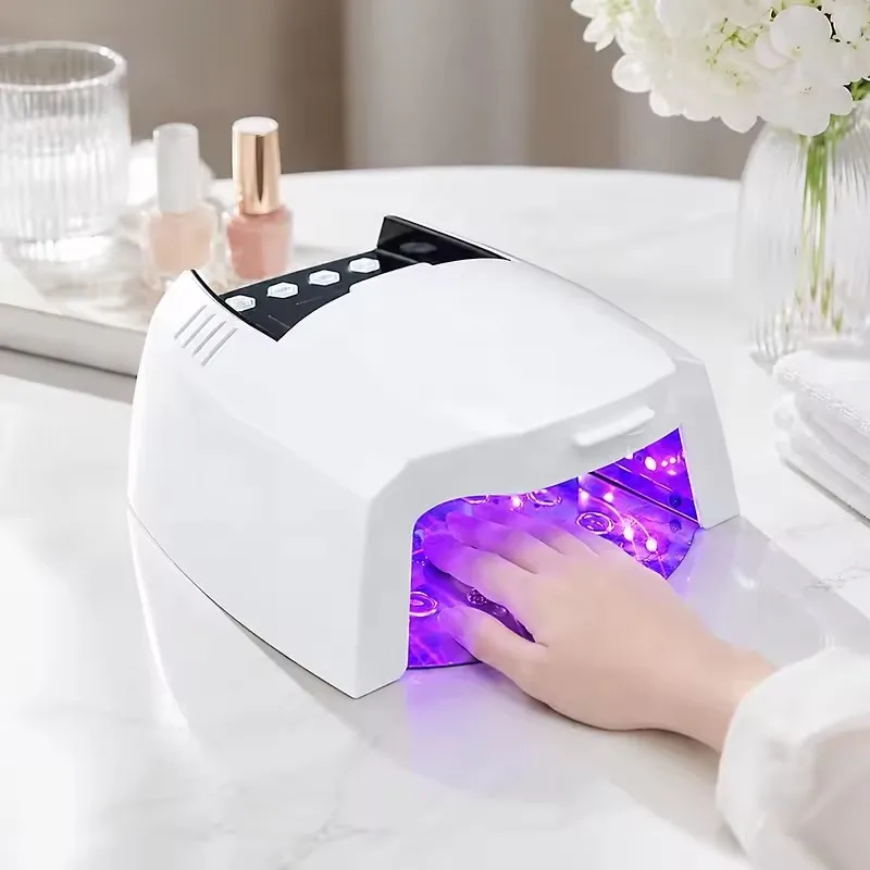New Hand and Foot Use LED Nail Lamp with Floor Stand Long Cordless Battery Life Fast Curing UV Lamp for Nail Salon