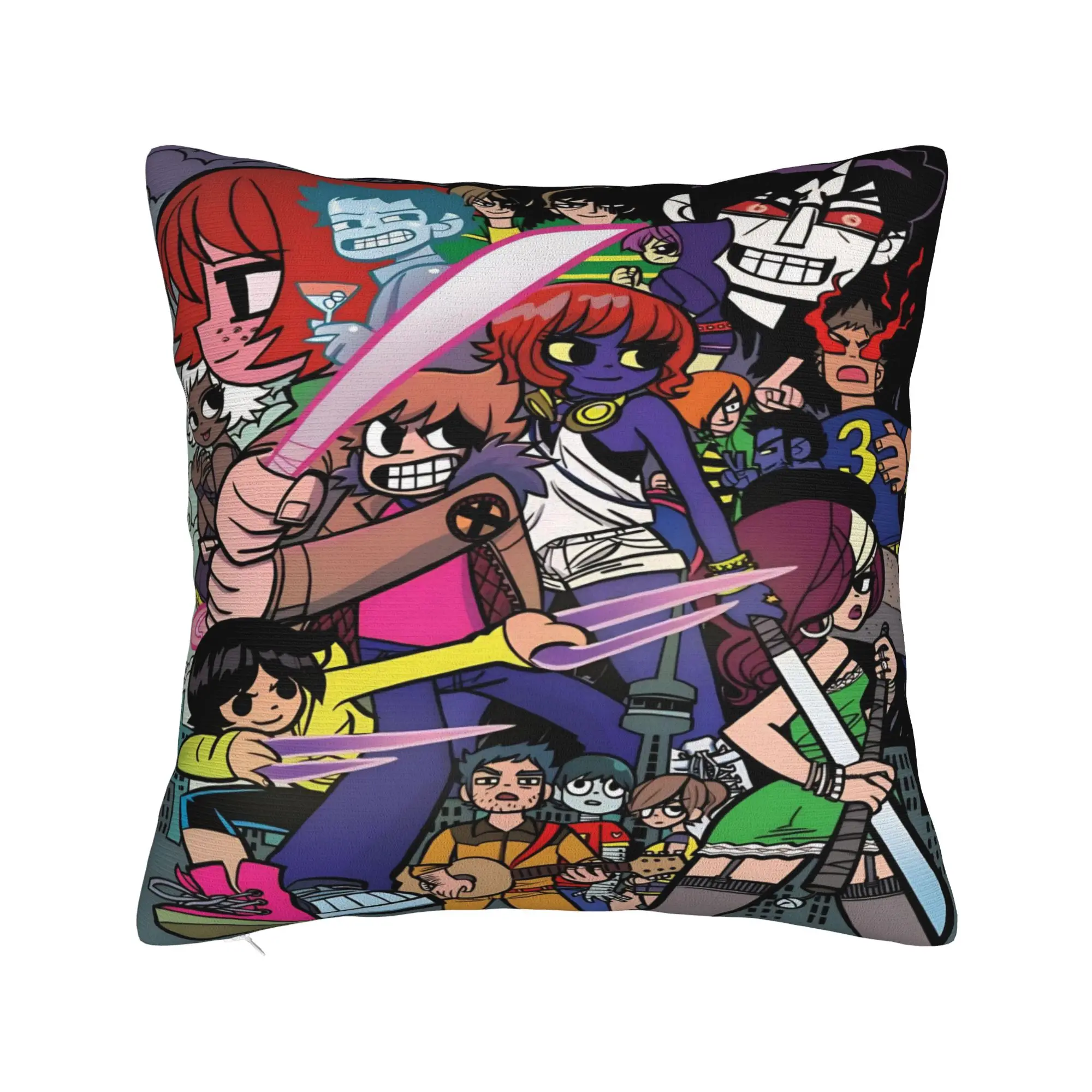 Scott Pilgrim vs. the World Pillowcases Stuff Printed Cushion Cover  Throw Pillow Cover Seater Decorations