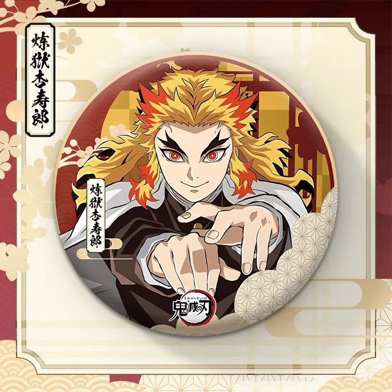 58 مللي متر أنيمي شيطان القاتل كيميتسو لا يابا كامادو تانجيرو توكيتو مويتشيرو تأثيري حلي شارة دبوس SPTE صفيح بروش هدية