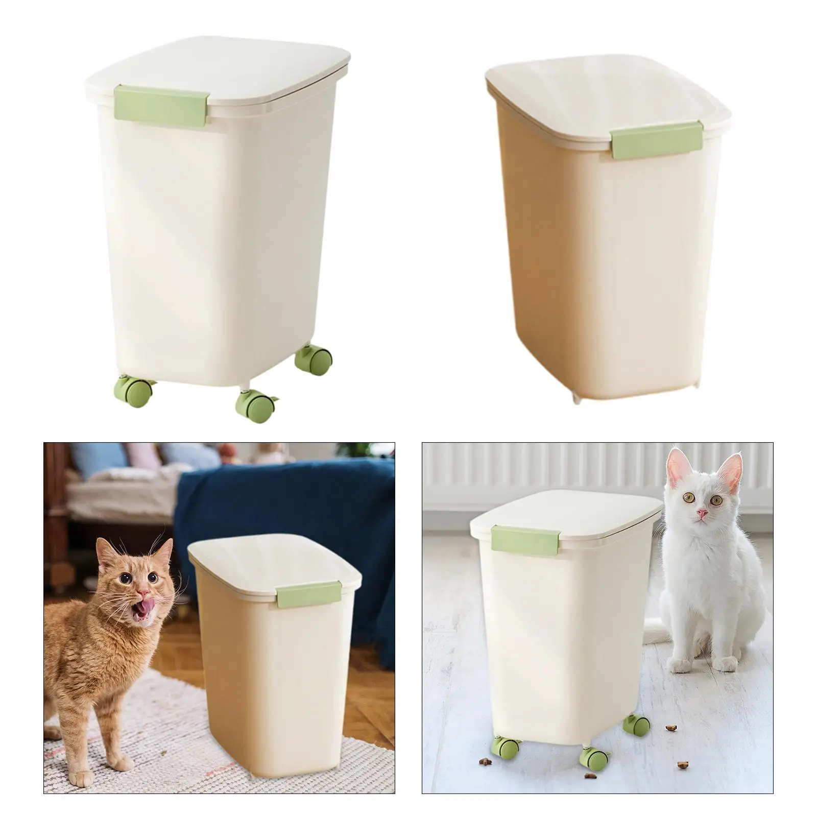 

Dry Food Container 12L/6kg Multipurpose Elegant Practical Grain Bucket Rice Holder Bin for Grain Nuts Beans Sugar Household